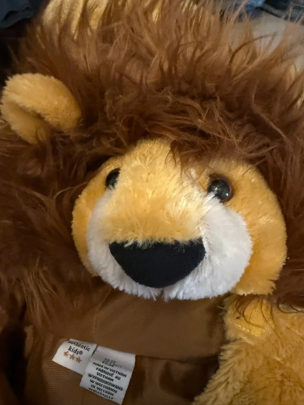 Authentic Kids Lion Costume 2T Plush Hooded One Piece Jumpsuit Halloween EUC
